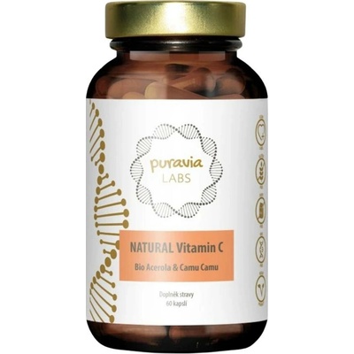 Puravia Přírodní vitamín C BIO Acerola + Camu camu 60 kapslí
