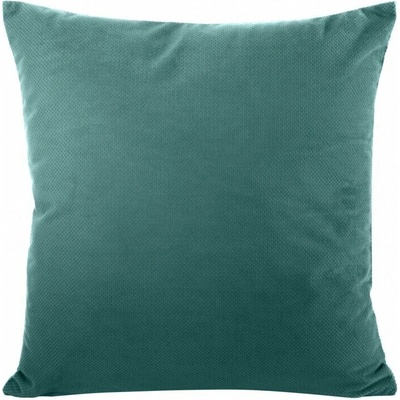 Takoy Povlak na polštář 45x45 cm sametový tyrkysový s jemným strukturovaným vzorem MILO-HF-463443 | 45 x 45 cm