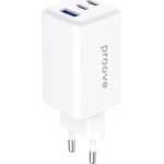 Proove мрежово зарядно устройство Pocket GaN 65W (2×Type-C + USB) (WCPG65121202)