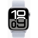Apple Watch Series 10 46mm stříbrný hliník s oblačně modrým provlékacím řemínkem MWWN3QC/A