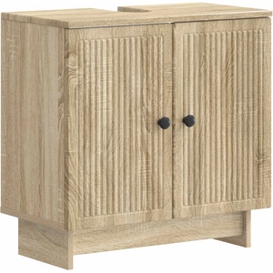 vidaXL Шкаф за мивка в баня EDE Дъб сонома 59, 5 x 31, 5 x 59 см (895907)