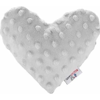Bocioland nahřívací a chladící polštářek Srdce minky šedá