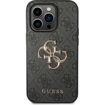 Image 1 of GUESS Гръб Guess PU 4G Metal Logo Case за iPhone 15 Pro - Сив