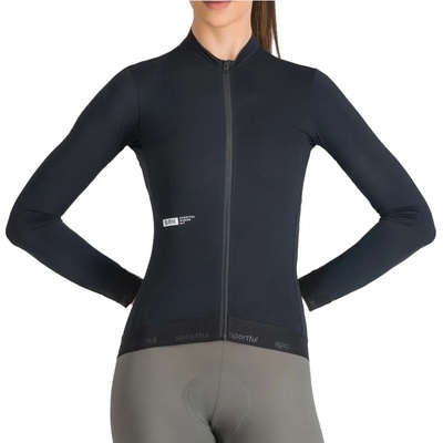 Sportful Дамска фланелка с къс ръкав за колоездене Sportful Women's SRK Jersey L/S Cycling jersey - Black (156-2756-0112)
