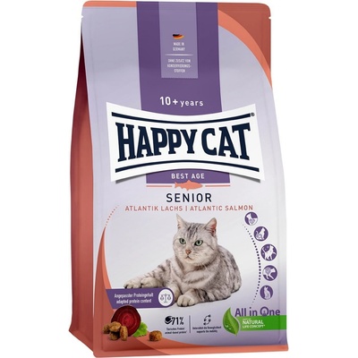 Happy Cat Senior atlantský losos 4 kg