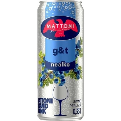Mattoni G&t nealko jemně perlivá 0,33 l
