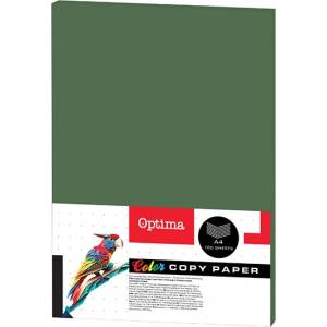 Optima Цветна копирна хартия OPTIMA A/4 80 g тъмнозелена 100 листа/пакет 130074 (130074)