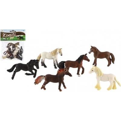 Teddies Kůň malý 6ks plast 6-7cm v sáčku