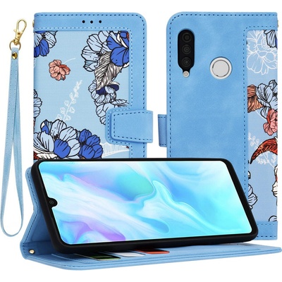 Techsuit FlipCraft puzdro pre Huawei P30 Lite / P30 Lite New Edition – Žiarivá modrá KF2328504