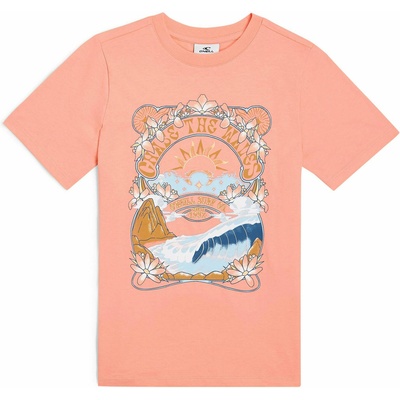 O'Neill FRONT GRAPHIC Момичешка тениска Сьомгов цвят O'Neill | Oranzhev | Момичешки | 128