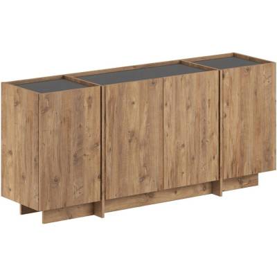 Kalune Design Скрин от декор от бор с отвор за кабели в естествен цвят 180x80x45 cm Dorma - Kalune Design (632NRD1111)