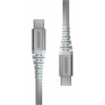 SWISSTEN Kevlar USB C / USB C 1, 5 m Цвят: бял