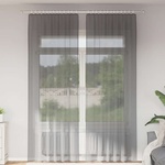 vidaXL Пердета от воал с примки, 2 бр, тъмносиво, 140x260 см (4102275)