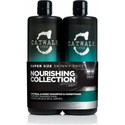 TIGI Catwalk šampon pro suché a poškozené vlasy 750 ml + vyživující kondicionér pro suché a poškozené vlasy 750 ml kosmetická sada