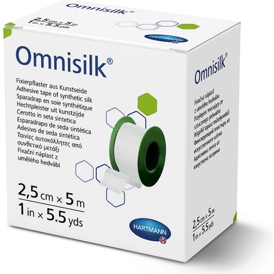 Omnisilk Fixační náplast z bílého hedvábí 2,5 cm x 5 m 1 ks