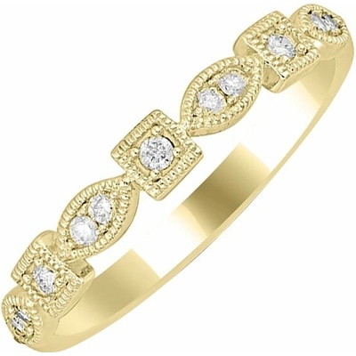 Eppi zlatý eternity prsten s bílými diamanty Hadya R34907