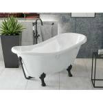 Besco Otylia ретро свободностояща вана 160x77 см с черни крака (#WKO-160W+CZ)