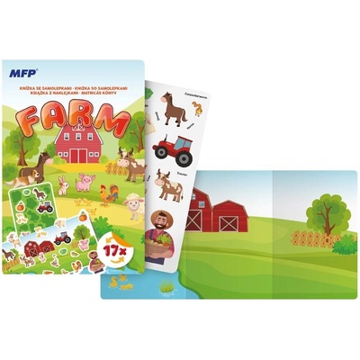 MFP 1032392 samolepková kniha farma 17 samolepek