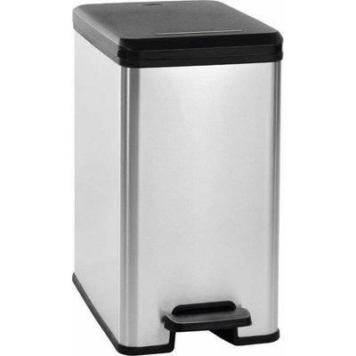 Curver Odpadkový kôš, pedálový, 25 l, "Slim Bin", čierno-strieborná