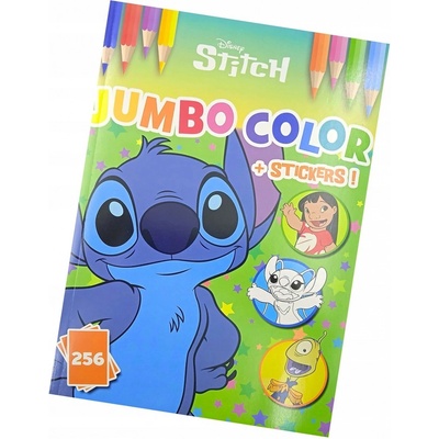 XXL omaľovánka Disney Stitch nálepky. 256 obrázkov.