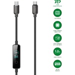 4smarts Кабел с бързо зареждане за устройства с USB-C порт (120 см) - 4smarts ScreenCord USB-C to USB-C Cable 240W (черен) (543240)