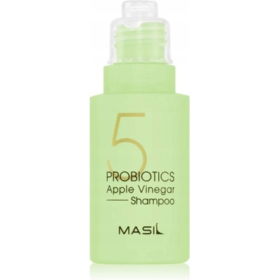 MASIL 5 Probiotics Apple Vinegar hĺbkovo čistiaci šampón na vlasy a vlasovú pokožku 50 ml