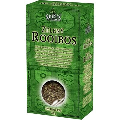 Grešík Zelený Rooibos bylinný sypaný čaj bez lepku 50 g