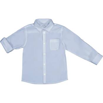 Image 1 of MAYORAL Риза памук дълъг ръкав едноцветна е небесно синьо за мини момче Mayoral