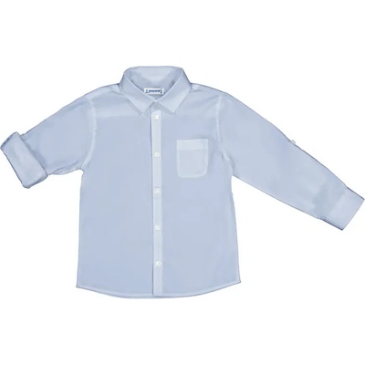 MAYORAL Риза памук дълъг ръкав едноцветна е небесно синьо за мини момче Mayoral