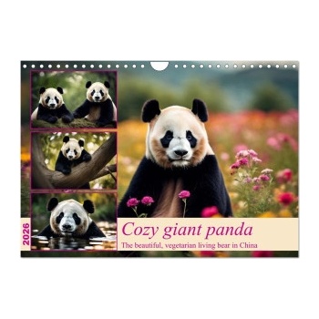 Calvendo Cozy giant panda (Wall Calendar 2026 DIN A4 landscape), CALVENDO 12 Month Wall Calendar | Calvendo, Claudia Kleemann