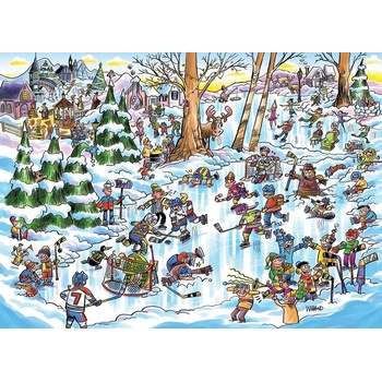 Image 1 of Cobble Hill - Puzzle Doodle Town: Hockey Town - 1 000 piese