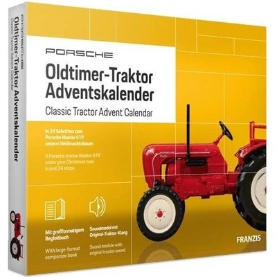 Franzis adventný kalendár Porsche Classic traktor žltý 24-dielny