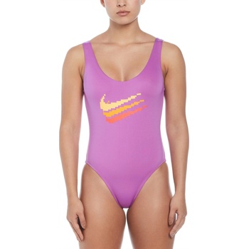 Image 1 of Nike Multi Logo Nike Multi Logo U-Back One Piece - Fuchsia Dream