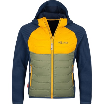 TROLLKIDS Детско поларено яке Trollkids Kid's Sirdal Jacket Synthetic jacket - Mystic Blue / Golden Yellow - размер 98 (EU) (703-3872-0712)