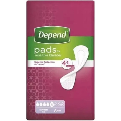 Depend Super inkontinenčné vložky pre ženy 11 x 36 cm 8 ks