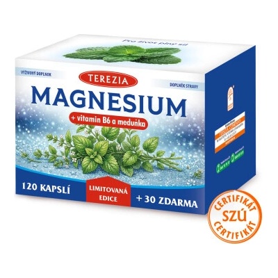 TEREZIA MAGNÉZIUM + vitamín B6 a medovka Limitovaná edícia 120 + 30 kapsúl