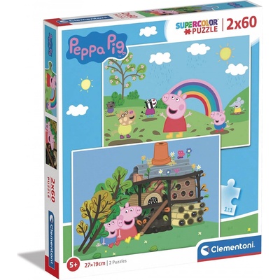 CLEMENTONI Prasátko Pepina 2x60 dílků
