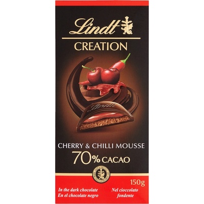 CREATION horká čokoláda plnená čokoládovou penou a višňovou a čili náplňou 150 g