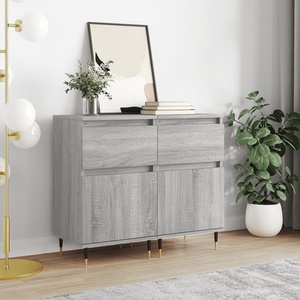vidaXL Бюфети 2 бр сив сонома 40x35x70 см инженерно дърво (831145)