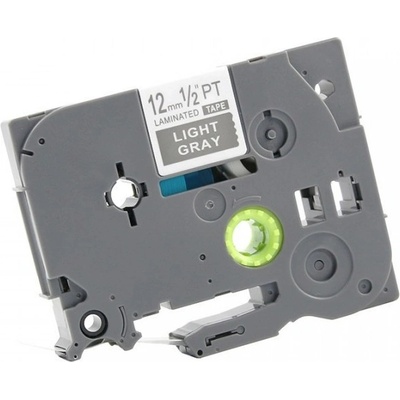 Compatible Съвместима лента с Brother TZ-MQL35/TZe-MQL35, 12mm x 5m, бял печат / Ярко сив фон (TZe-MQL35)