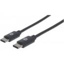 Manhattan 354875 USB-C samec USB-C samec, 2m, černý