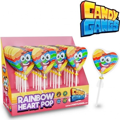Candy Gangs lízátko srdce duhové 30 g