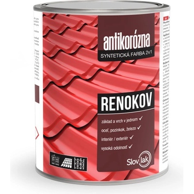 Slovlak Renokov 2v1 antikorózna farba na kov antracit 10kg