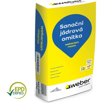 Webersan mono - sanační omítka - 20 kg balení 20 kg 1 ks – Hledejceny.cz