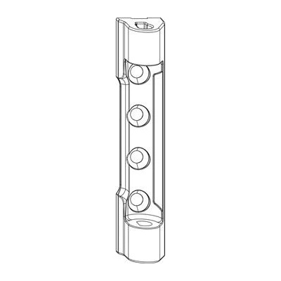 ROTO NX ložisko nůžek P6/130 Standard PVC s 2 závrt. čepy 6 mm 130 kg stříbrná