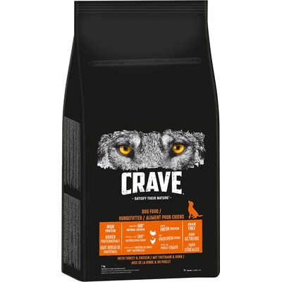 Crave Adult krůtí a Kuřecí 7 kg
