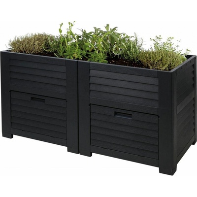 PROGARDEN Vyvýšený záhon antracit 150 x 76 x 78 cm KO-Y54401010