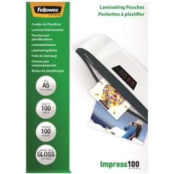 Fellowes Фолио за термоламиниране, 100 микрона, a5, гланц, 100 бр. , fellowes 5351002 (5351002)