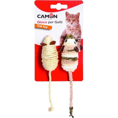 Camon myška sisal a plyš 7 cm 2 ks