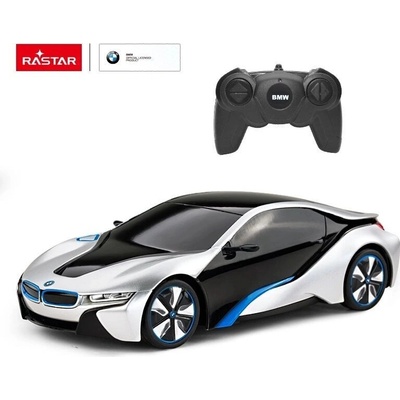 Rastar BMW i8 RC auto RTR na diaľkové ovládanie 1:24 strieborné